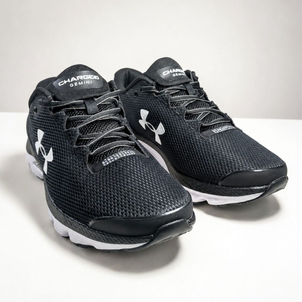 Under Armour Charged Gemini Men’s 9 Running Shoes Black White